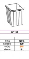 GOLLINUCCI spare waste bin Sistema, 14 l