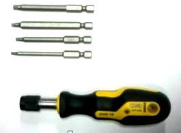 Uniquadrex screwdriver + 4 bits
