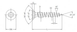 StrongFix Screw TX 6x80/50 countersunk head zinc white T30, partial thread