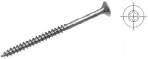StrongFix Screw TX 4x70/42 countersunk head zinc white T20, partial thread