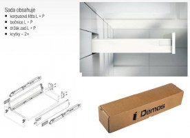 BLUM set Antaro M 650 mm/65 kg, Blumotion/TOB, grey R9006