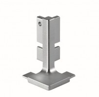 TULIP Gola outer corner of door J profile stainless steel imitation