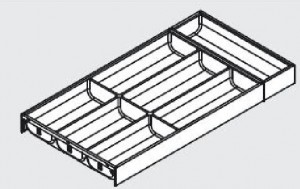 BLUM ZC7S600BH3 Ambia Line cutlery insert 300/600 walnut tennessee