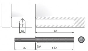 IF K-Push extra strong with magnet to drill, grey