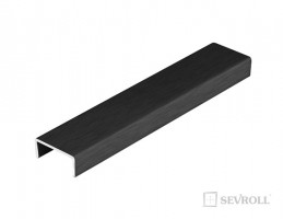 SEVROLL 03472 profile "U" 18mm 3m black brushed
