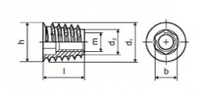 Screw nut with collar M8x25mm zinc