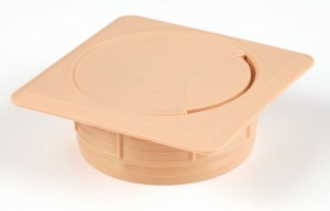 STRONG Cable exit 60 mm square light beech