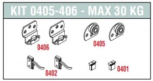 SISCO 0405-406 set of fittings for interior doors