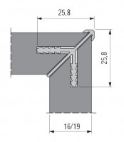 SCHUCO 921015 corner impact profile alu