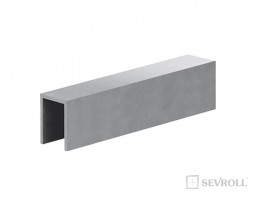 SEVROLL U steel profile 2m silver