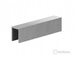 SEVROLL 214-866 U profile steel 2m silver