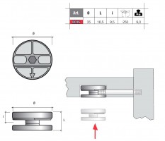 Excentr EC35 průměr 35mm pozink