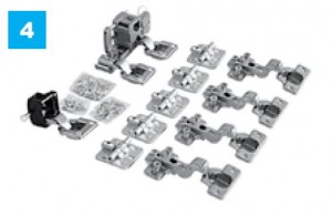 SEVROLL 10081-SV Line fittings set for 2 wings right