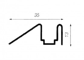 REHAU guide rail for screw brown (calvados)