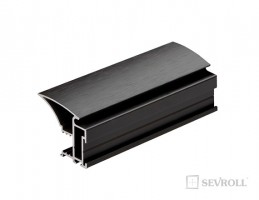 SEVROLL 04375 Fox II handle profile, 2.7m,  brushed black