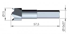 IF-drill 15 mm for Flipper shelf support