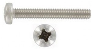 Screw DIN 7985 round head M6 x 12 zinc white