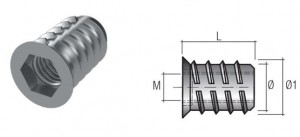 Screw nut with collar BU02 M6x15mm