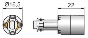 LEHMANN Cylinder extension 22mm (180° P4 16.5mm)