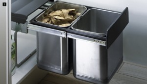 HETTICH 49475 Bin.it Duo II waste bin black