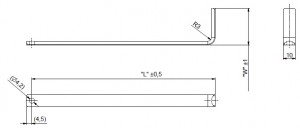 LEHMANN Lock rod 292 for files with an inner width of 762 mm