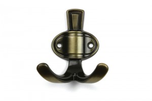 TULIP Hook Rubico antique brass + screws