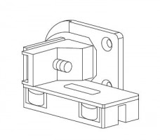 TERNO art. 876 bottom slider for folding doors