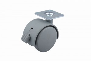 StrongCastors Castor 50 mm plate, brake grey