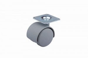 StrongCastors Castor 40 mm plate grey