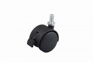 StrongCastors Castor 40 mm spigot M8 x 15 brake black