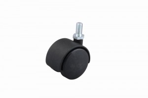 StrongCastors Castor 40 mm spigot M8 x 15 black