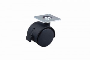 StrongCastors Castor 50 mm plate brake black