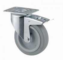 TENTE Castor rotating 3477 brake, with softened tread, diameter 100 mm