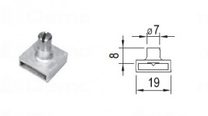 LEHMANN Pin holder 8 mm without extension + worm