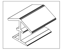 Plinth INSIDE/OUTSIDE CORNER 135° ALUMINUM brushed 100mm REHAU