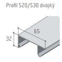 S-S20 / 30 alu double profile 6m anodized