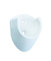 Clothes rail holder, diameter 25 mm, white plastic