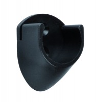 Holder for wardrobe rod diameter 25mm black plastic