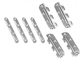 HETTICH 25183 Bed connecting fittings, length 130 mm, set
