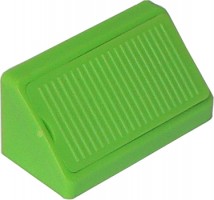 Connecting angle plastic double 42mm green