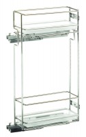 VIBO double basket for top cabinet with PVC containers left