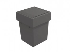 GOLLINUCCI Door basket 5 ls with revolving lid, anthracite 174x176x229