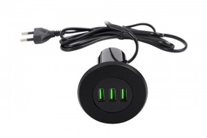 StrongPower USB charger, 3x charging output, black