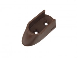 Coat rack holder oval brown plastic