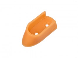 Holder for wardrobe rod oval beech, plastic