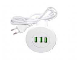 StrongPower USB charger, 3x charging output, white