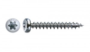 SPAX screw 4x16 half-round head TXS, W, 4C