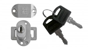 Cordia lock for aluminum frame, Full overlay 2-wing door