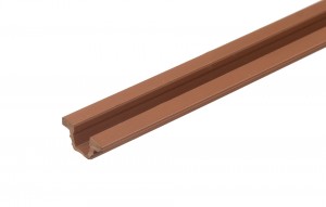 STRONG plastic door fittings top / bottom guide 1.2 m brown