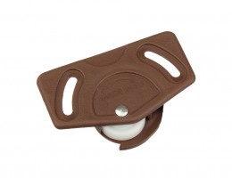 STRONG plastic door fittings bottom guide brown
